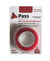Pass Çift Taraflı Bant 18mm x 2 m