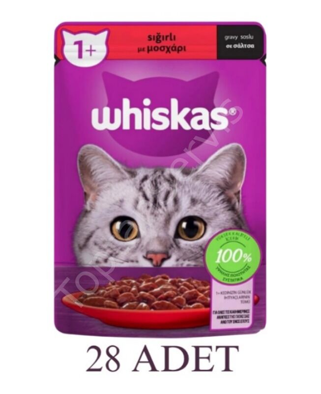 Whiskas Sığırlı Kedi Maması 85 gr 28 Adet
