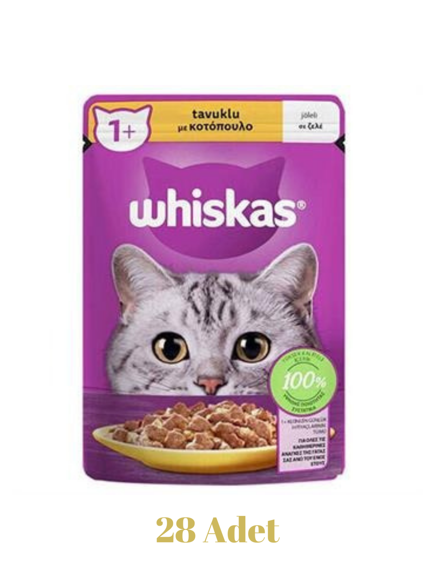 Whiskas Tavuklu Kedi Maması 85 gr 28 Adet