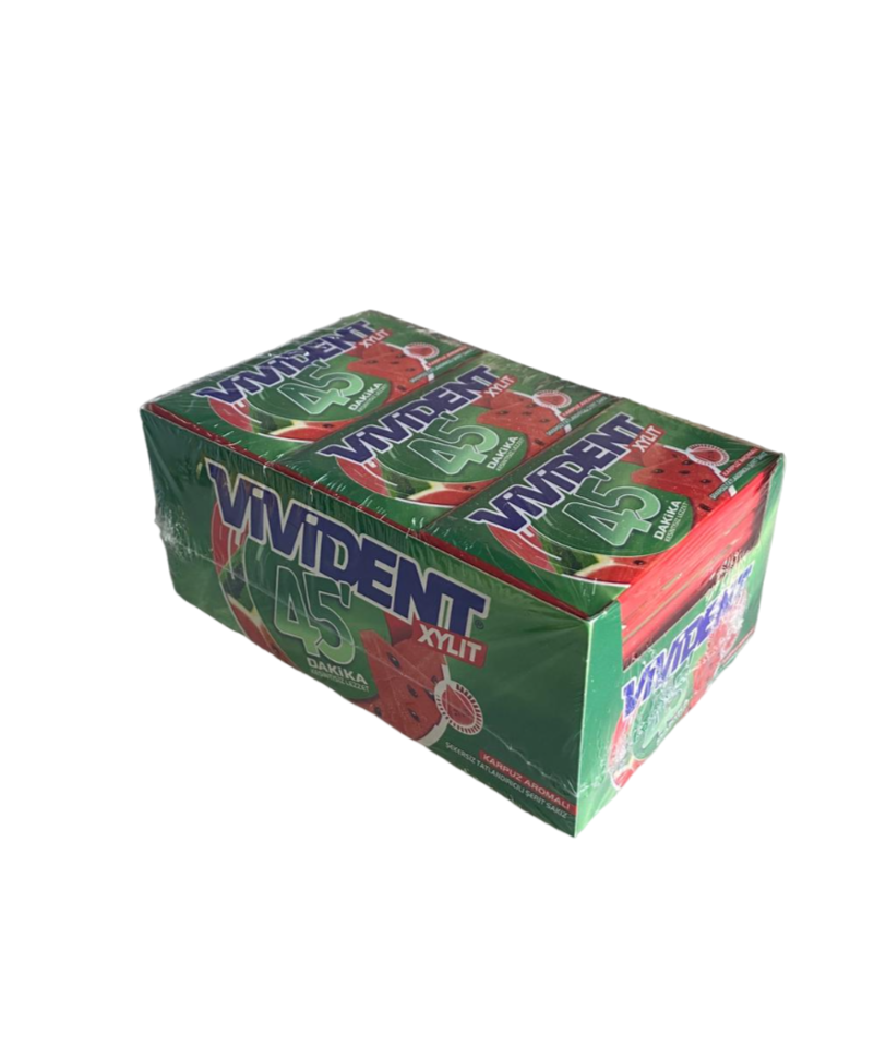 Vivident Cüzdan Sakız 45 Dakika Karpuz Aromalı Sakız 26gr 18 adet