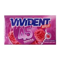 Vivident Cüzdan Sakız 45 Dakika Ahududu Aromalı Sakız 26gr 18 adet