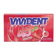 Vivident Cüzdan Sakız 45 Dakika Çilek Aromalı Sakız 26gr 18 adet