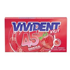 Vivident Cüzdan Sakız 45 Dakika Çilek Aromalı Sakız 26gr 18 adet