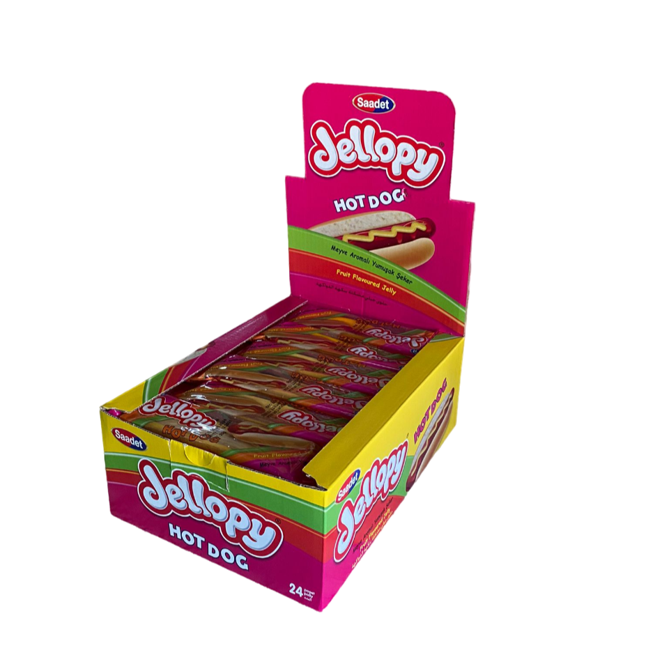 Saadet Jellopy Hot Dog Jelibon 20gr 24 adet