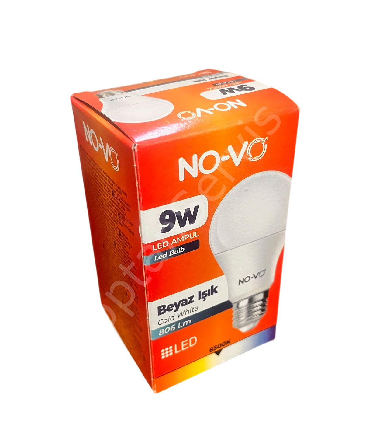 No-Vo 9W Led Ampul Beyaz Işık 1 Adet