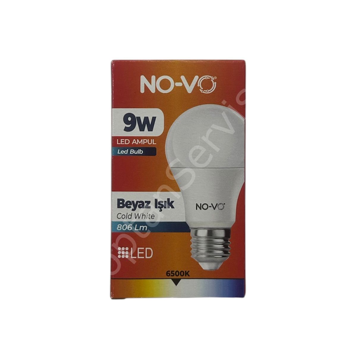 No-Vo 9W Led Ampul Beyaz Işık 1 Adet