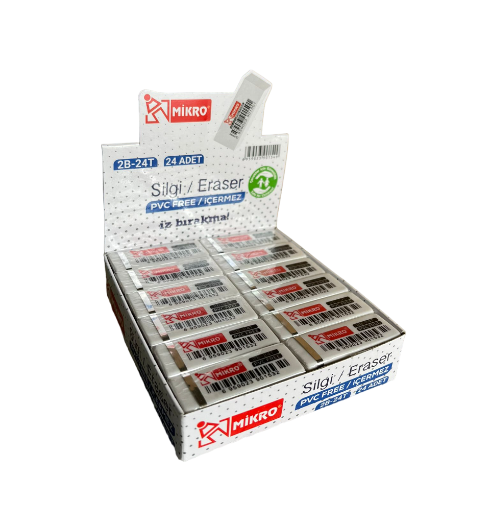 Mikro 2B-24T Silgi 24 Adet