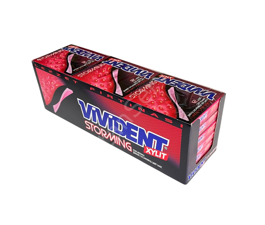 Vivident Storming Çilek  Aromalı Sakız 18 adet