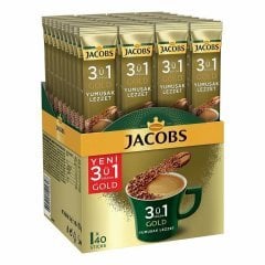 Jacobs 3'ü 1 Arada Gold Yumuşak Lezzet Kahve 18g 40 Adet