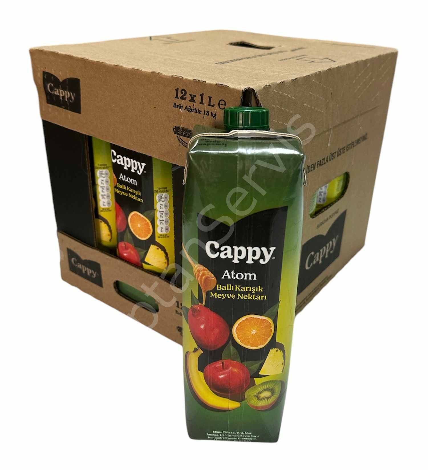 Cappy Atom Ballı Karışık Meyve Nektarı 1 LT 12 Adet