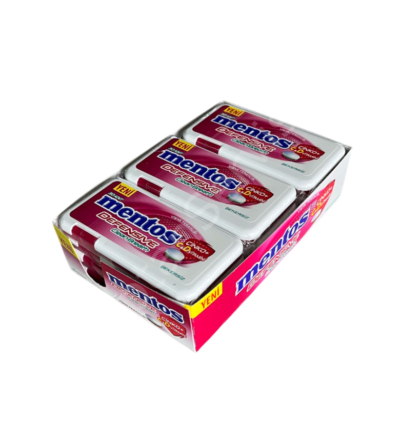Mentos Clean Breath Vişne Ferahlığı Tablet Şeker 21 gr 12 Adet