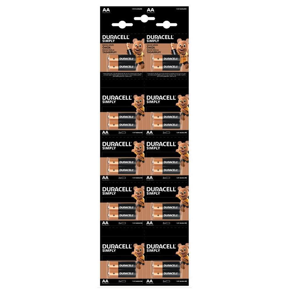 Duracell AA Kalem Pil 20 Adet