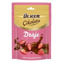Ülker Çilekli Draje Çikolata 80 gr 1 Adet