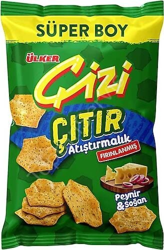 Ülker Çizi Çıtır Atıştırmalık Peynir Ve Soğan Aromalı Çerez 120 gr 1 Adet