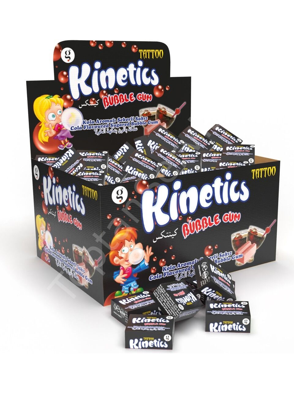 Kinetics Bubble Gum Kola Aromalı Şekerli Sakız 100 Adet