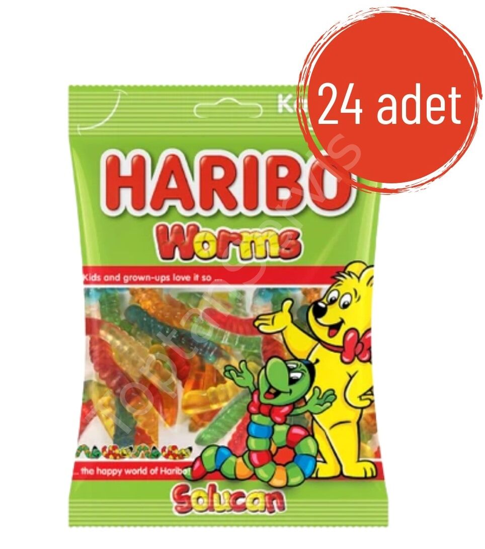 Haribo Worms Solucan 80 gr 24 Adet