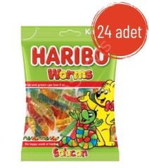 Haribo Worms Solucan 80 gr 24 Adet