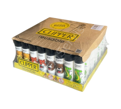Clipper Pocket Hayvan Desenli Taşlı Çakmak 48 Adet 2367