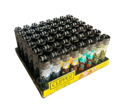 Clipper Pocet Baykuş Desenli Taşlı Çakmak 48 Adet 0876