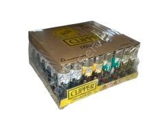 Clipper Pocet Baykuş Desenli Taşlı Çakmak 48 Adet 0876