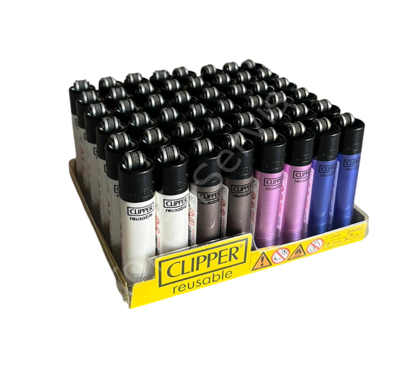 Clipper Micro Renkli Taşlı Çakmak 48 Adet 1211