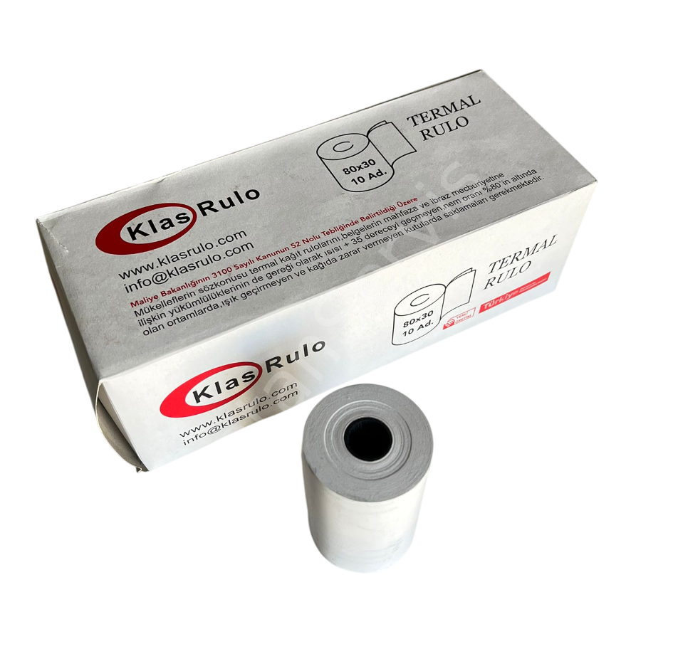 Klas Termal Pos Rulosu 80x30 10 Adet