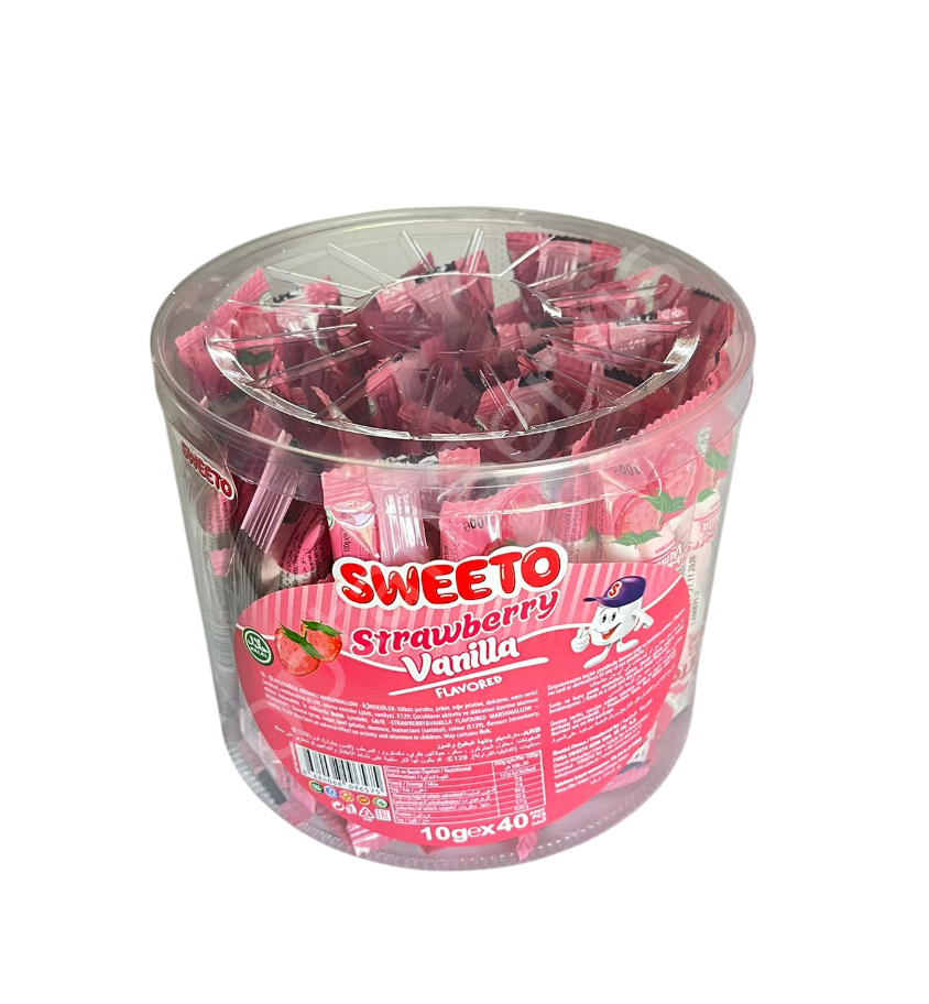 Sweeto Marshmallow Çilek Vanilyalı 10 gr 40 Ad