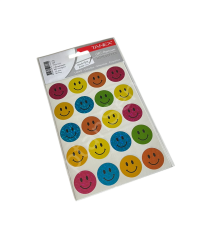 Stickers Tanex Renkli Gülen Yüz 1 Adet