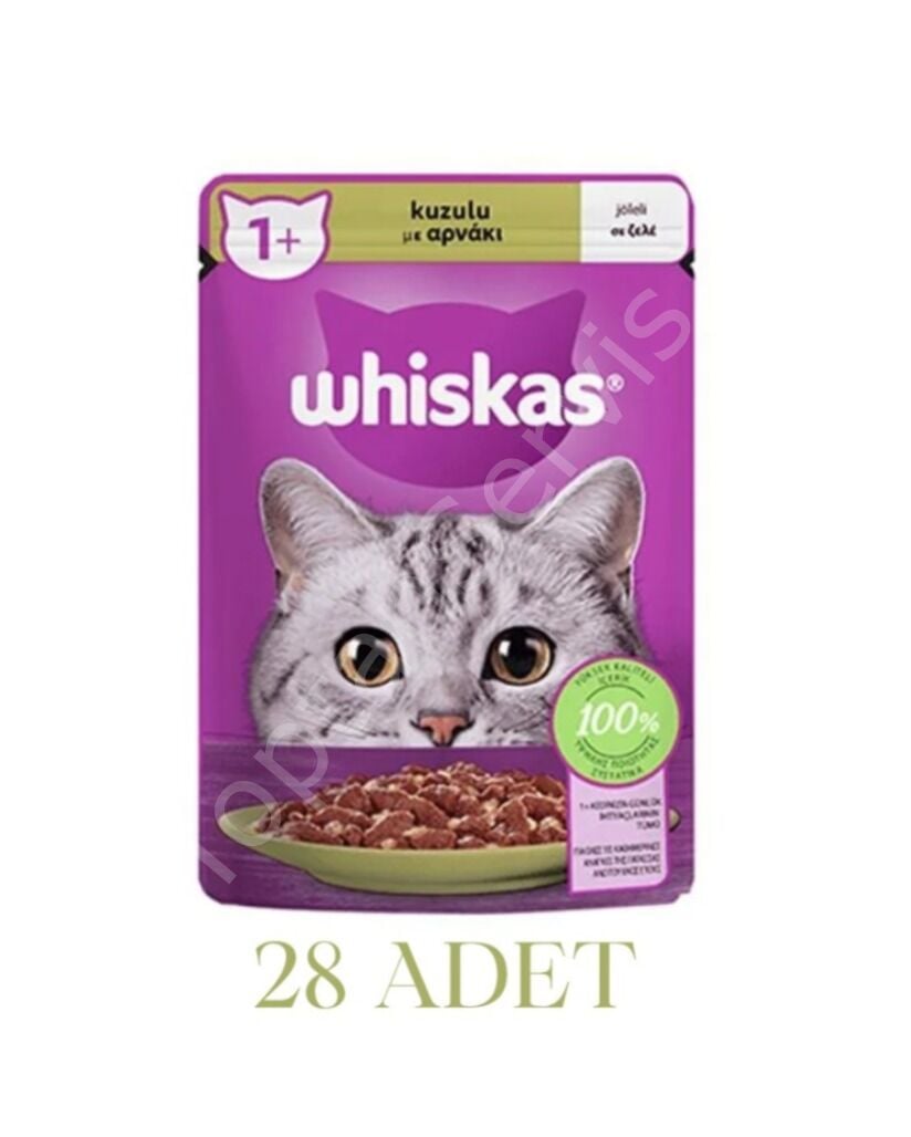 Whiskas Kuzu Etli Kedi Maması 85 gr 28 Adet