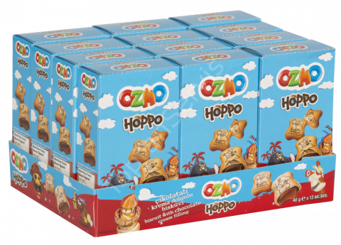 Ozmo Hoppo Çikolatalı Bisküvi 40 gr 12 adet
