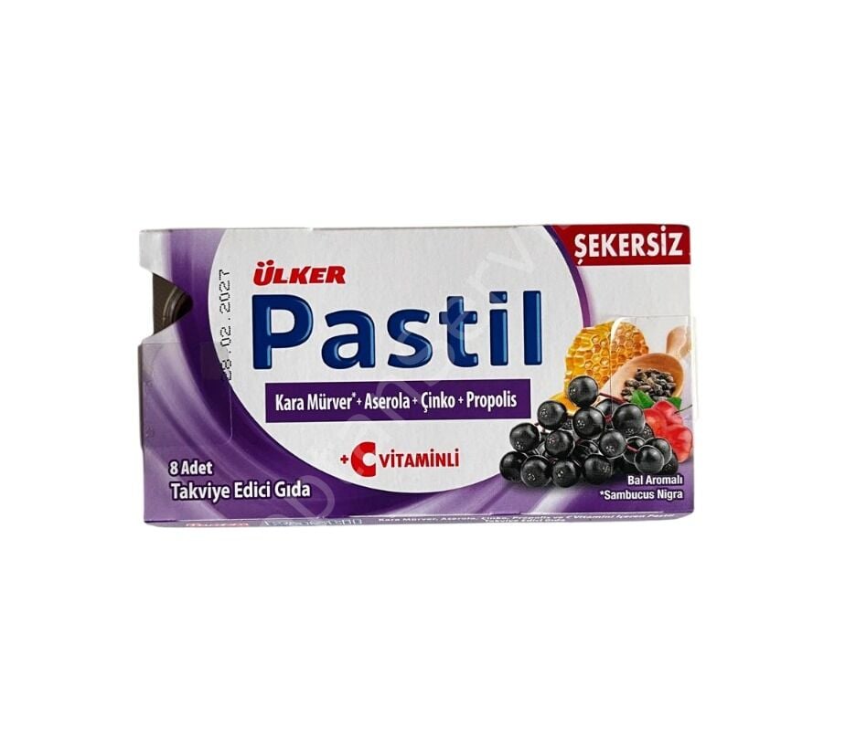 Ülker Pastil Kara Mürver Aserola Çinko Propolis Aromalı 22,4 gr 12 Adet