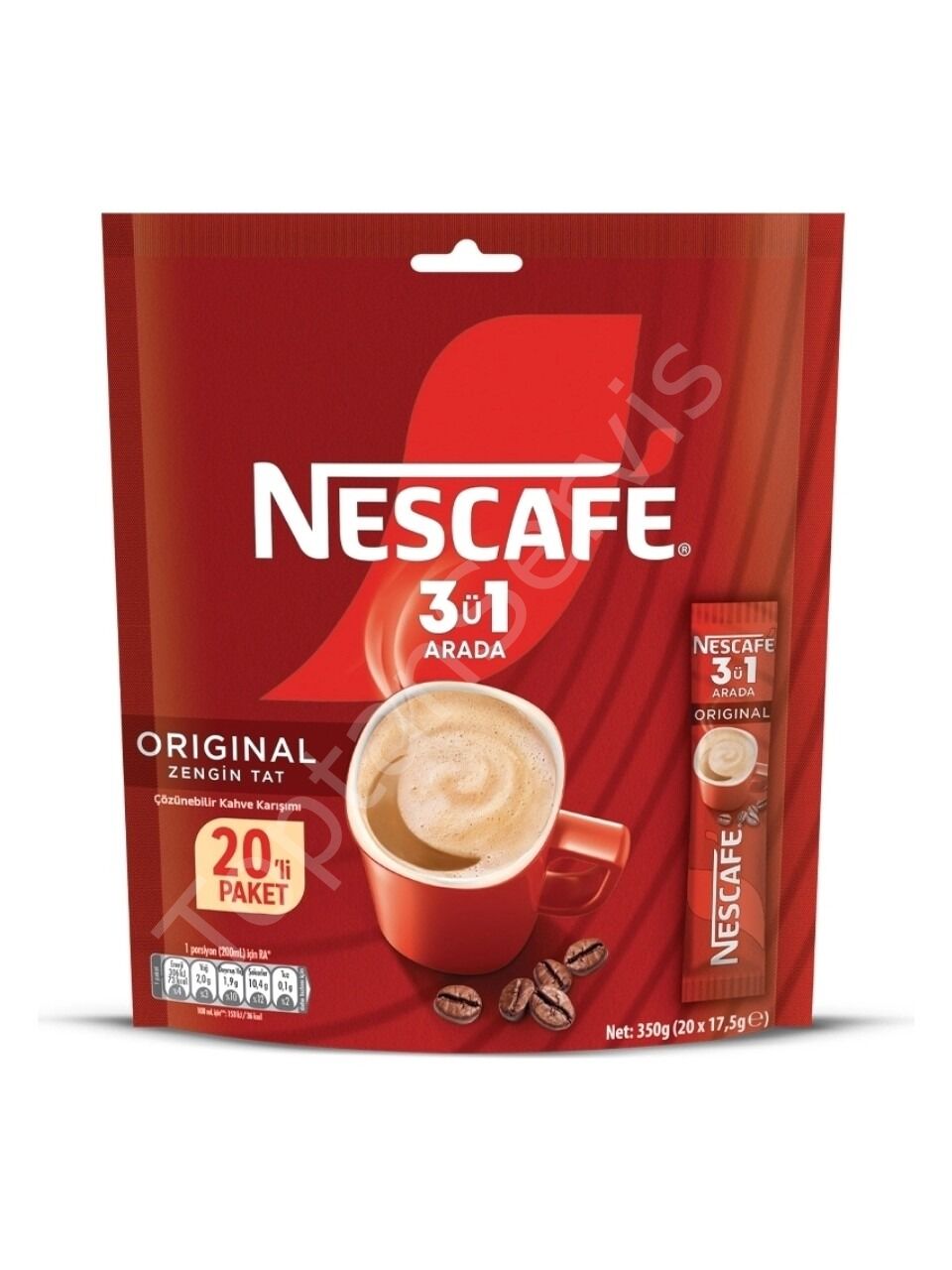 Nescafe 3ü1 Arada Hazır Kahve Poşet 17,5 gr 20 Adet