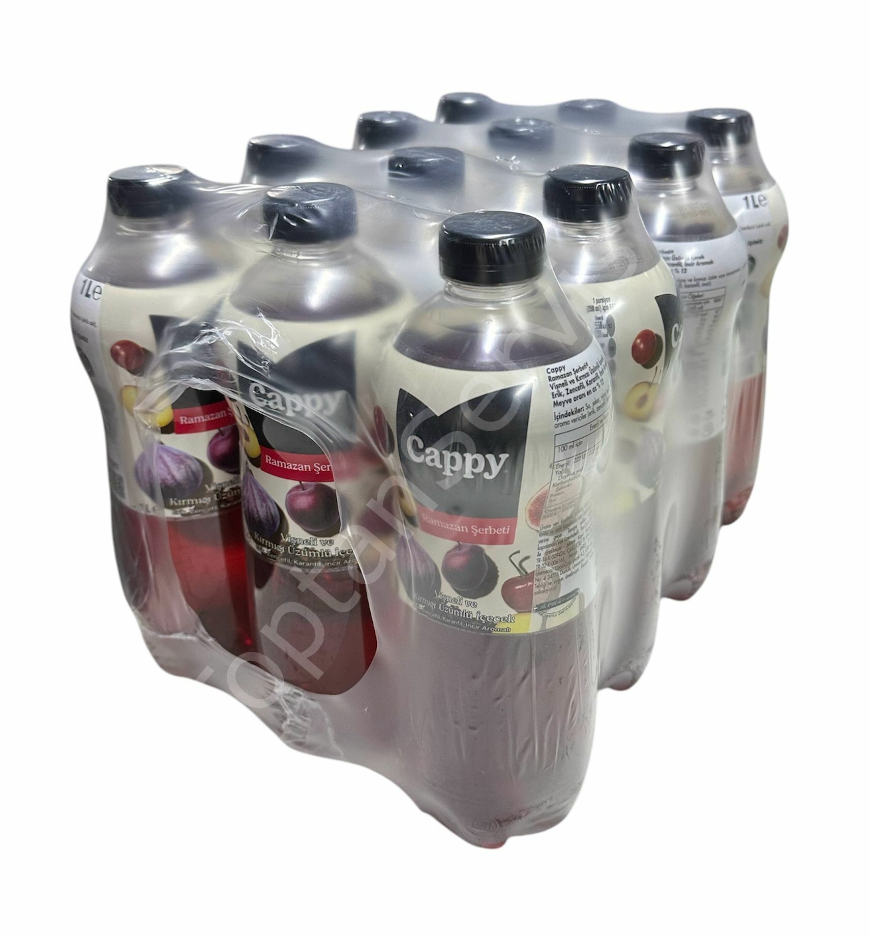 Cappy Ramazan Şerbeti Vişne ve Kırmızı Üzümlü 1 LT 12 Adet