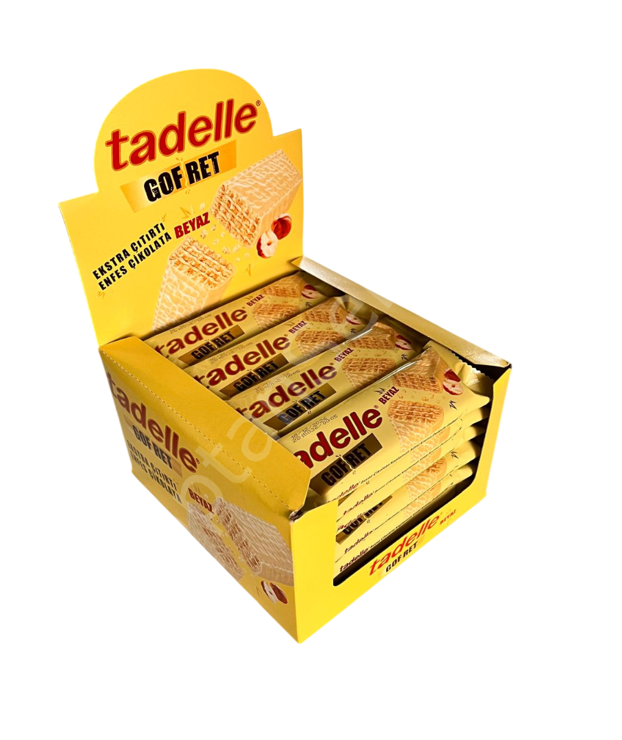 Tadelle Beyaz Çikolatalı Gofret 28 gr 28 Adet